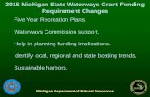 2015 Michigan State Waterways Grant Funding Changes ... 2015 Michigan State Waterways Grant Funding ... Maintenance Supplies, Credit Card Fees, $GYHUWLVLQJ ,QVXUDQFH¶V