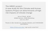 The HIRISC project: A new study for the Climate and Human ... · PDF fileA new study for the Climate and Human ... model ensembles, perturbed physics ensembles, emulation ... High