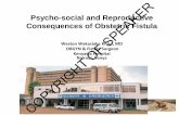 Psycho-social and Reproductive Consequences of · PDF filePsycho-social and Reproductive Consequences of Obstetric Fistula . Weston Wakasiaka Khisa, MD . OBGYN & Fistula Surgeon .