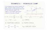 EXAMPLE 6 : HYDRAULIC JUMP - i kuweb.iku.edu.tr/~asenturk/OC Design.pdf · EXAMPLE 6 : HYDRAULIC JUMP A rectangular horizontal channel 2m. wide, carries a flow of 4 m 3/s.The depth