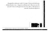 Application of Crop Simulation Models in Agricultural ...pdf.usaid.gov/pdf_docs/PNABI065.pdf · Application of Crop Simulation Models in Agricultural Research ... Models in Agricultural