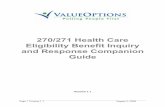 270/271 Health Care Eligibility Benefit Inquiry and ...valueoptions.com/providers/Compliance/270_271_Companion_Guide.pdfTABLE OF CONTENTS INTRODUCTION 3 ... 270/271 Health Care Eligibility