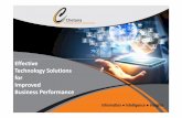 Effective Technology Solutions for Improved Business ...chetanasystems.com/Chetana Profile 2015.pdf · Technology Solutions for Improved Business Performance ... also real time decision