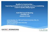 Quality in Construction - Home | ELECTRI International. Simonian, 2013 BIQ... ·  · 2013-01-23Quality in Construction ... Planning, Quality Assurance (QA), and Quality Control (QC)