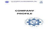 COMPANY PROFILE - Yellow Pages PH · PDF fileCOMPANY PROFILE. 1 | P a g e P & R PARTS and MACHINERIES, INC. Office and Plant: National Road, Brgy. Bagumbayan Teresa Rizal 1880 ...