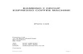 BAMBINO 2 GROUP ESPRESSO COFFEE MACHINE 2 Group Parts Book.pdf · fc140/a waste cup valve 1 ... bambino (2 group espresso coffee machine) bam150 lg145 fc146/2a ... (2 group espresso