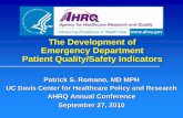 The Development of Emergency Department Patient Quality ... · PDF fileEmergency Department Patient Quality/Safety Indicators ... indicator capture an important and modifiable aspect