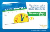 Saxon Math - barren.k12.ky.us 1 IN CCSS... · Saxon Math Grade 1 Correlations to the Common Core State Standards Explanation of Correlation . The following document is a correlation