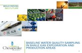 BASELINE WATER QUALITY SAMPLING IN SHALE GAS EXPLORATION ... · PDF filebaseline water quality sampling in shale gas exploration and production areas 1