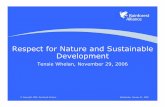 Respect for Nature and Sustainable Developmentunpan1.un.org/intradoc/groups/public/documents/gaid/unpan033390.pdf · encourage staff of the Sustainable Tourism Program to support