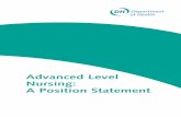 Advanced Level Nursing: A Position Statement · PDF fileAdvanced Level Nursing: A Position Statement 2 Foreword from Dame Christine Beasley, DBE, Chief Nursing Officer I am delighted