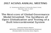 2017 ACUNS ANNUAL MEETING · PDF fileAMU ASU The World ... with Overlapping Value Join/ Exit Abstractions . 2.05 A Simplified Network Model for Intercontinental