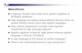 22 Sign Language - New York University - NYU - NYU · PDF fileSign language perception and production heavily relies on spatial abilities (much more than spoken language). ... A phonological