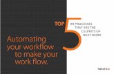 TOP HR PROCESSES THAT ARE THE CULPRITS OF  · PDF fileWhen you implement a good process, ... adherence to HR protocols • Integrate with HRIS and ... a full audit trail,