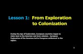 Lesson 1: From Exploration to Colonization - · PDF fileLesson 1: From Exploration to Colonization ... Exploration of the Americas led to European settlement in the ... FACTORS PULL