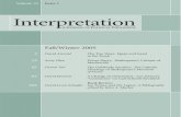 Fall/Winter 2005 - Interpretation Journalinterpretationjournal.com/backissues/Vol_33-1.pdf · Avery Plaw Prince Harry: ... Fall/Winter 2005 David Azerrad The Two Ways: ... stories