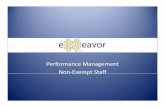 Performance Management Non Exempt Staff · PDF file2 1 Welcome to eNDeavor’s online performance management function. ‐To work, you and your supervisor must enter information at