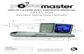 INSTALLATION AND OWNER’S MANUAL MODEL ASW · PDF fileINSTALLATION AND OWNER’S MANUAL MODEL ASW Actuator Swing Gate Operator ... Weld the plate P following ... PowerMaster ASW