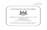 UNIVERSITY OF MUMBAIresults.mu.ac.in/syllabus/4. 115 M.Sc. Biochemistry.pdf · UNIVERSITY OF MUMBAI ... Carbohydrates of Industrial Importance 4 1 ... Formal Titration 2.1.3 Numerical