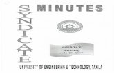 10, ~2017 - University of Engineering and Technology, …web.uettaxila.edu.pk/uet/downloadFiles/meetingMinutes/Minutes of...THE UNIVERSITY OF ENGINEERING AND TECHNOLOGY, ... Faculty