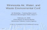 Minnesota Air, Water, and Waste Environmental Conf. · PDF fileMinnesota Air, Water, and Waste Environmental Conf. ... (Northern MN – All 12 Sectors) ... MERP) • General guidance
