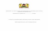 SESSIONAL PAPER NO……………….. of 2012 A … OF KENYA MINISTRY OF EDUCATION AND MINISTRY OF HIGHER EDUCATION, SCIENCE TECHNOLOGY SESSIONAL PAPER NO……………….. of 2012