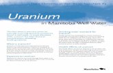 Uranium - Manitoba · PDF fileThis fact sheet is part of a series on naturally occurring elements sometimes found in well water. In some Manitoba wells, uranium has been found at