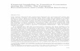 Financial Instability in Transition Economies during …213018/FULLTEXT01.pdfFinancial Instability in Transition Economies during the 1920s: The European Reconstruction and Credit-Anstalt