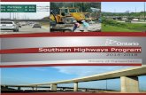Southern Highways Program 2014-2018 - · PDF fileSOUTHERN HIGHWAYS PROGRAM 2014 - 2018 ... Note: Project timing is ... 6 CENTRAL ONTARIO EXPANSION 2014-2018 Hwy Status Location Type