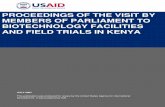 PROCEEDINGS OF THE VISIT BY MEMBERS OF …pdf.usaid.gov/pdf_docs/PNADM972.pdf · PROCEEDINGS OF THE VISIT BY MEMBERS OF PARLIAMENT TO BIOTECHNOLOGY FACILITIES AND FIELD TRIALS IN