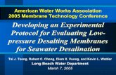 American Water Works Association 2005 Membrane …lbwater.org/sites/default/files/presentations/Mem_Tec2005.pdf2005 Membrane Technology Conference ... Protocol for Evaluating Low-pressure