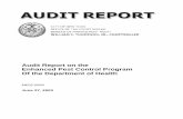 Audit Report on the Enhanced Pest Control Program Of the ... · PDF fileAudit Report on the Enhanced Pest Control Program Of ... Enhanced Pest Control Program Of the Department ...