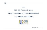 MULTI RESOLUTION MESHING AND MESH EDITING - · PDF fileJRC 3D Reconstructor Multi resolution meshing and Mesh editing In this tutorial you will learn how to ... the unstructured points,