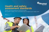Alcumus Health and safety assessment standards · PDF fileHealth and safety assessment standards ... Gain greater visibility of the anticipated risks throughout your ... • A current