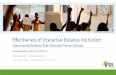 Photo Credit: Varkey Foundation Effectiveness of ... of Interactive Distance Instruction: ... , each broadcasting to 12 classes at a time ... Early Grade Mathematics Assessment (EGMA)