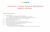 Create a Hair Salon Website With Jimdo a Hair Salon Website With Jimdo Table of Contents I. Introduction II. Start Creating Your Ha i r Sa lon W ebsi te A. Select a Temp la te for