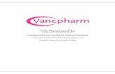 VANC Pharmaceuticals Inc. · PDF fileVANC Pharmaceuticals Inc. ... Eugene Beukman, Director Amandeep Parmar, CFO & Director . ... interest rate; expected life and dividend
