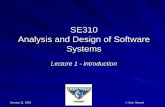 SE310 Analysis and Design of Software Systemsmercury.pr.erau.edu/~siewerts/se310/documents/Lectures/Lecture...SE310, Analysis and Design of Software ... Project Management, ... used