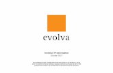 Investor Presentation - Evolva Presentation 2 Disclaimer This document is not an offer to sell or a solicitation of offers to purchase or subscribe for shares. ... fermentation) for