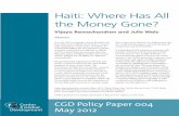 Haiti: Where Has All the Money Gone? · PDF fileHaiti: Where Has All the Money Gone? Since the 2010 earthquake, almost $6 billion has been disbursed in official aid to Haiti, a country