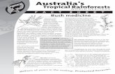 Bush medicine - Wet Tropics of · PDF fileBush medicine Curiously there is little evidence that Aboriginal people used tea tree oil for its powerful anti-fungal and anti-bacterial