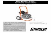 Easy Rooter Junior Operating Instructions - The … Rooter Junior™ Operating Instructions ... give you years of trouble-free, profitable service. ... or may be downloaded from our
