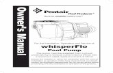 WhisperFlo OwnersManual 2012R - Home - · PDF fileDO NOT use pipe dope (glue) as this will cause stress ... †To avoid stress on the pump, support both ... Using the tapped hole terminal