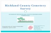 Richland County Cemetery Survey - South Carolinashpo.sc.gov/events/Documents/RichlandCemeteriesSurvey.pdf · Richland County Cemetery Survey. ... USGS, and Soil Conservation Survey