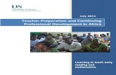 Teacher Preparation and Continuing Professional ... to teach early reading and mathematics Page | 2 Teacher Preparation and Continuing Professional Development in Africa Learning to