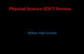 Physical Science EOCT Reviewschool.fultonschools.org/hs/milton/SiteCollection...Physical Science EOCT Review Milton High School Atomic number – number of protons; identifies the