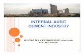INTERNAL AUDIT CEMENT INDUSTRY - Institute of Cost ...icmai.in/upload/PPT_Chapters_RCs/2016-17/Hyderabad-02072016.pdf · Whether method of ascertaining monthly scrap generation, ...