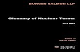 Glossary of Nuclear · PDF fileThis Glossary of Nuclear Terms has been produced to assist those new to the UK civil nuclear industry, by ... AECL AECL is Canada’s premier nuclear