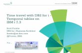 Time travel with DB2 for i - Temporal tables on IBM i 7 · PDF fileTime travel with DB2 for i - Temporal tables on ... Administration • Temporal Tables - Programming • Generated