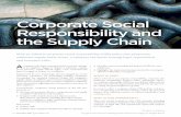 Corporate Social Responsibility and the Supply · PDF fileaccountable for unethical behavior within the companies’ ... consumer sentiment, ... Corporate Social Responsibility and